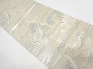 アンティーク　鶴に松模様織出し袋帯（材料）